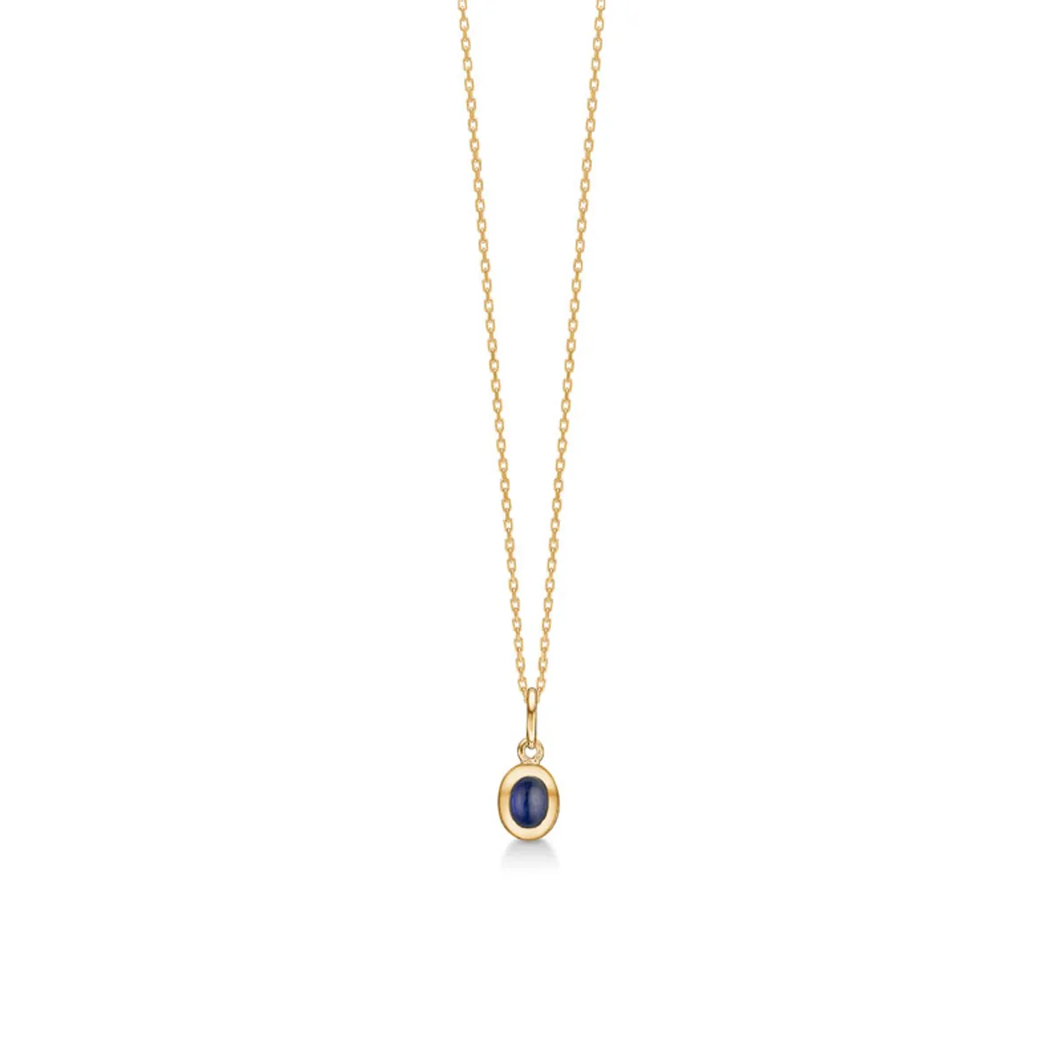 Mads Z Cabochon 14 kt. guld vedhæng med safir