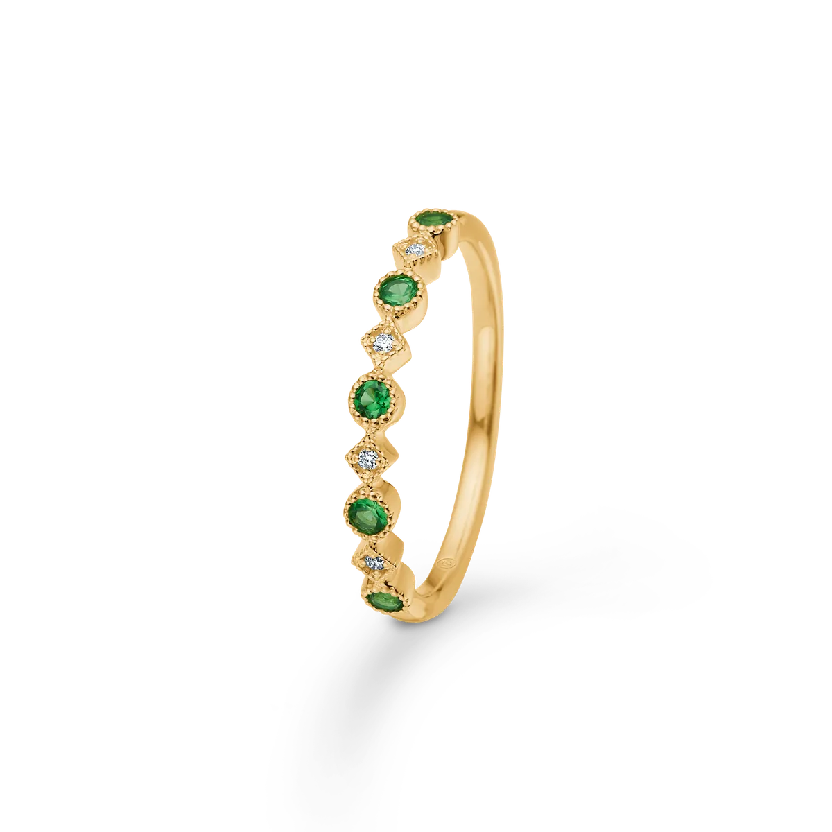 Mads Z - Poetry ring i 14 karat guld med diamanter og tsavorit - 1546153