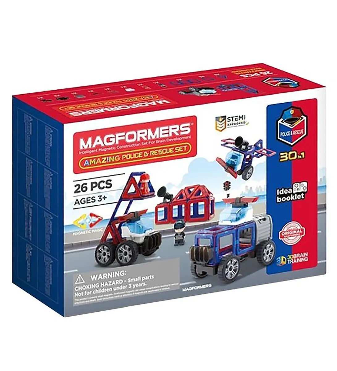 Magformers Amazing Police And Rescue Sæt - 26 Dele