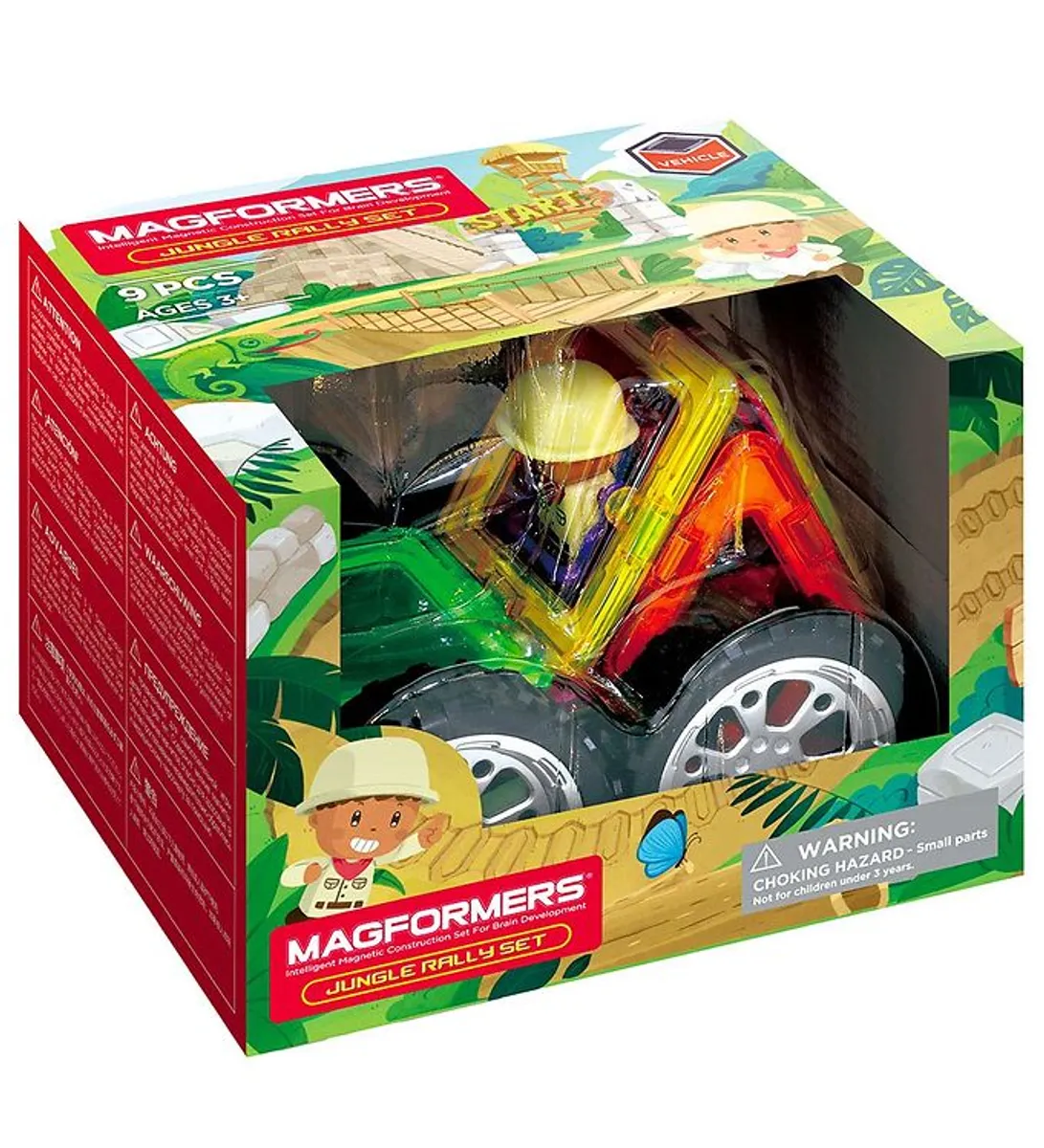 Magformers Magnetsæt - 9 stk - Jungle Rally