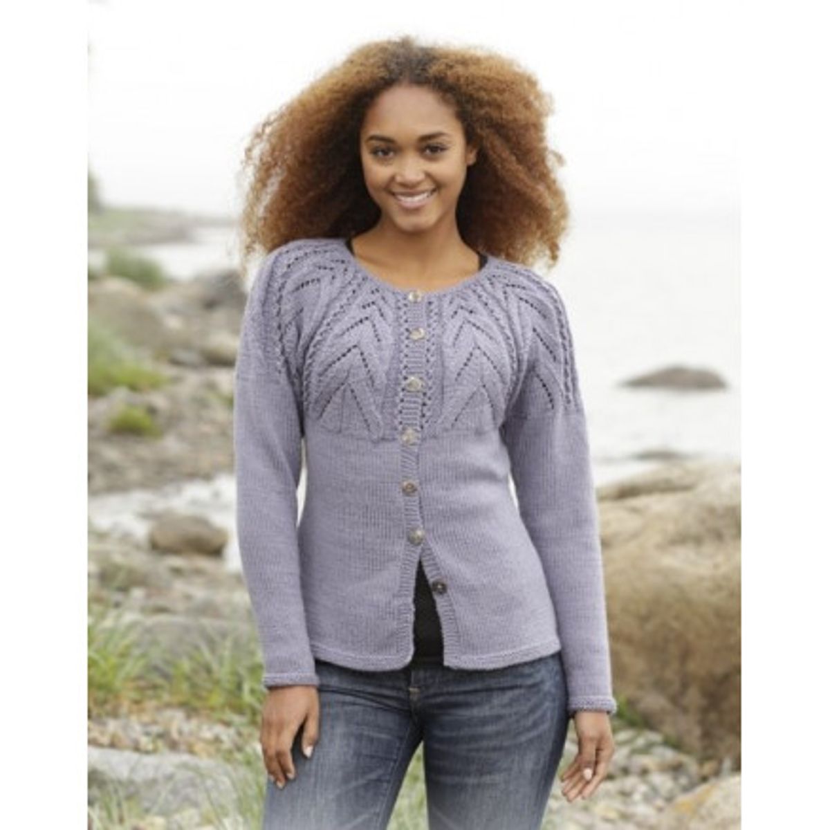 Magic Web Cardigan by DROPS Design - Jakke Strikkeopskrift str. S - XX - Small