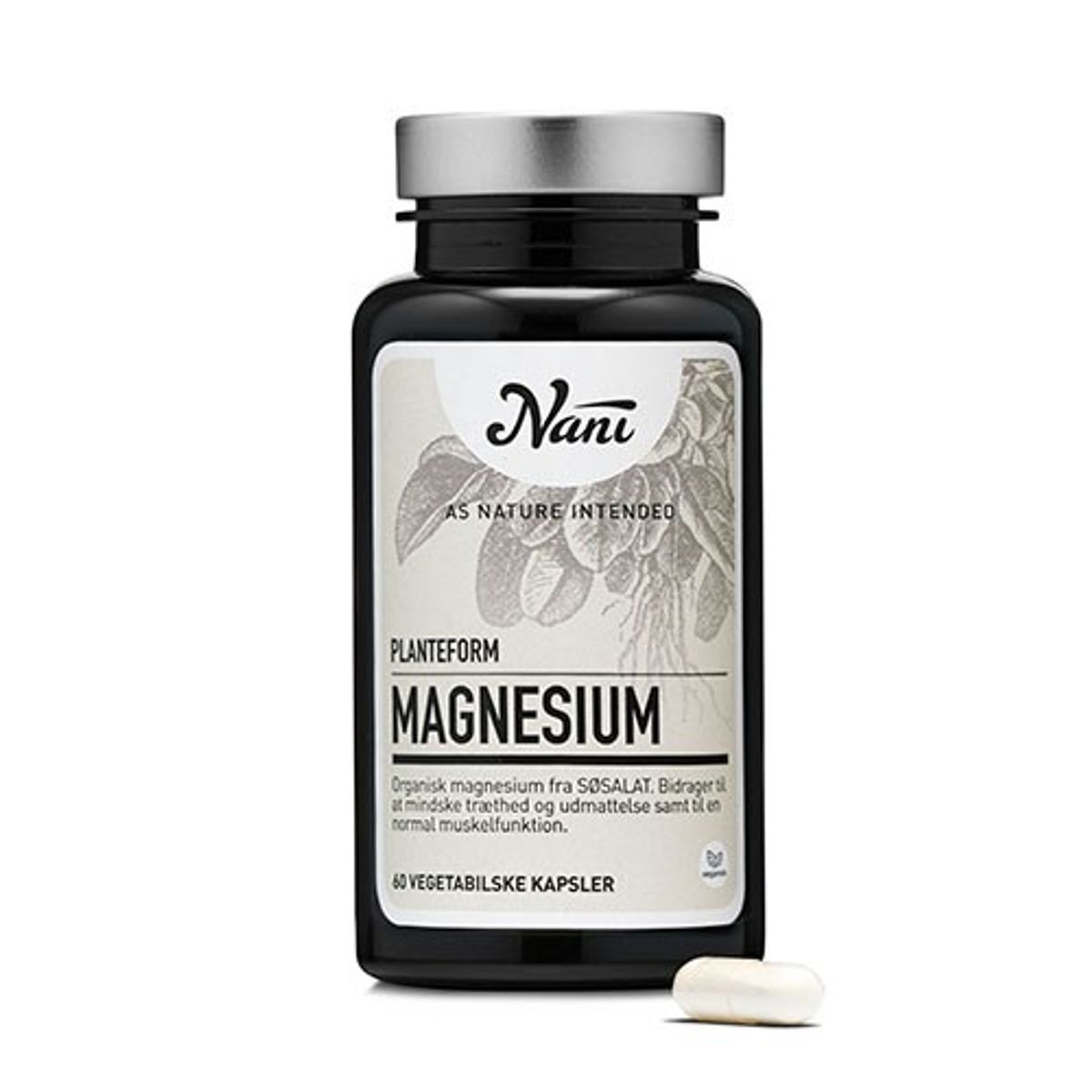 Magnesium organisk planteform - 60 kapsler - Nani