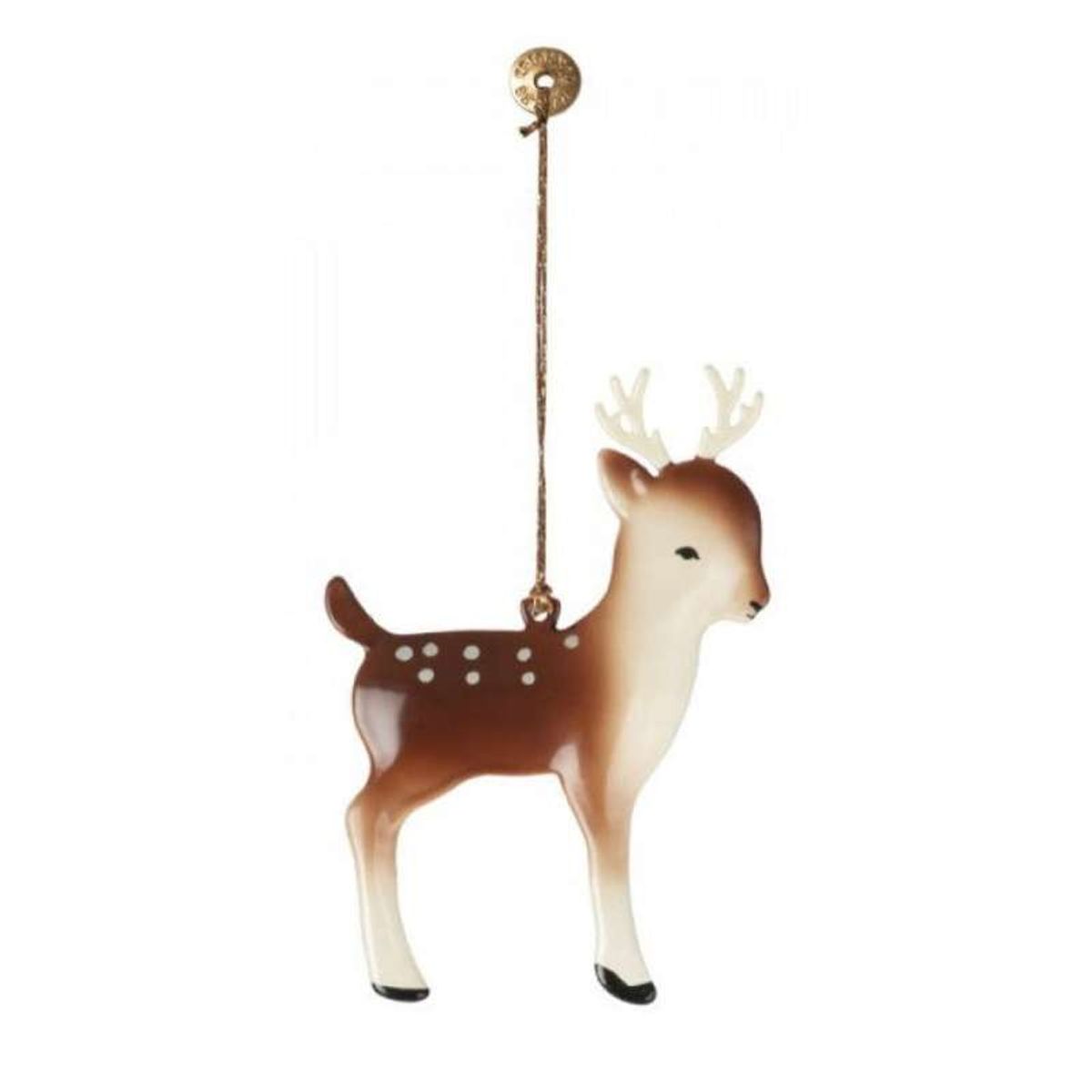 Maileg Juleornament i Metal - Bambi - Brun - 9 Cm.