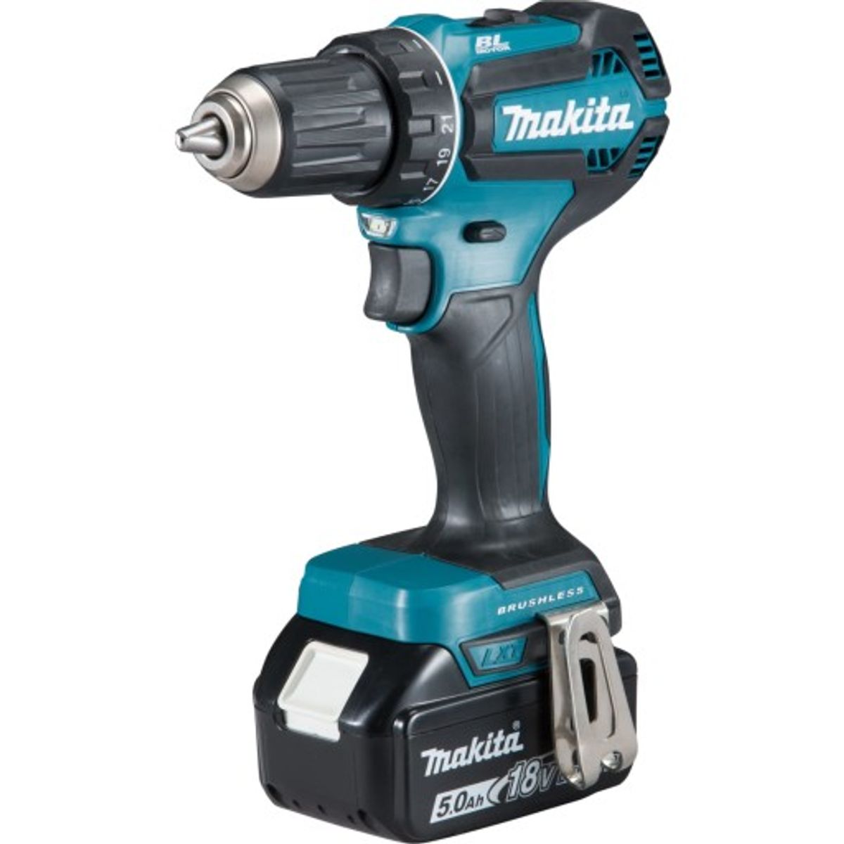 Makita bore-/skruemaskine DDF485RTJ, 2 X 18 V/5,0 Ah