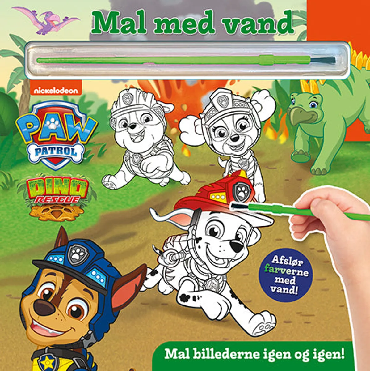 Mal med vand - Paw Patrol dinoer