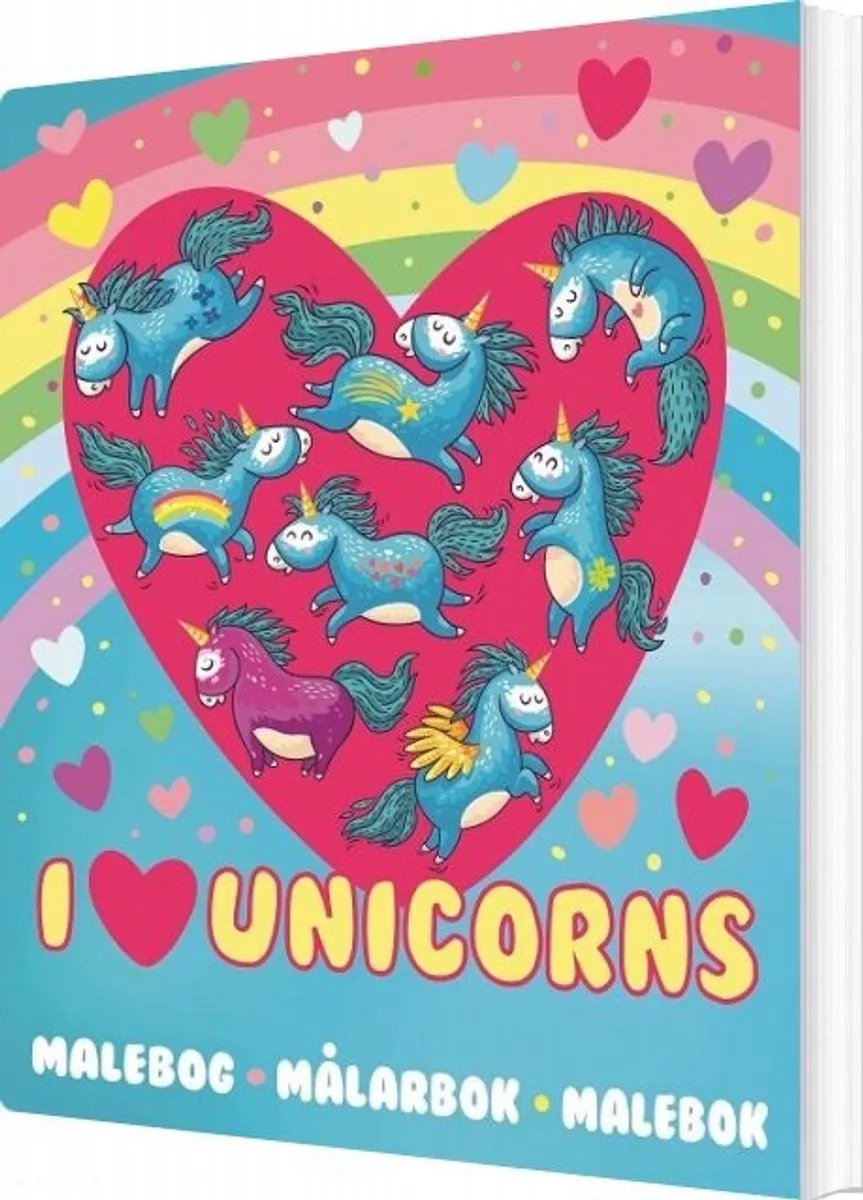 Malebog - I Love Unicorns - Diverse - Bog