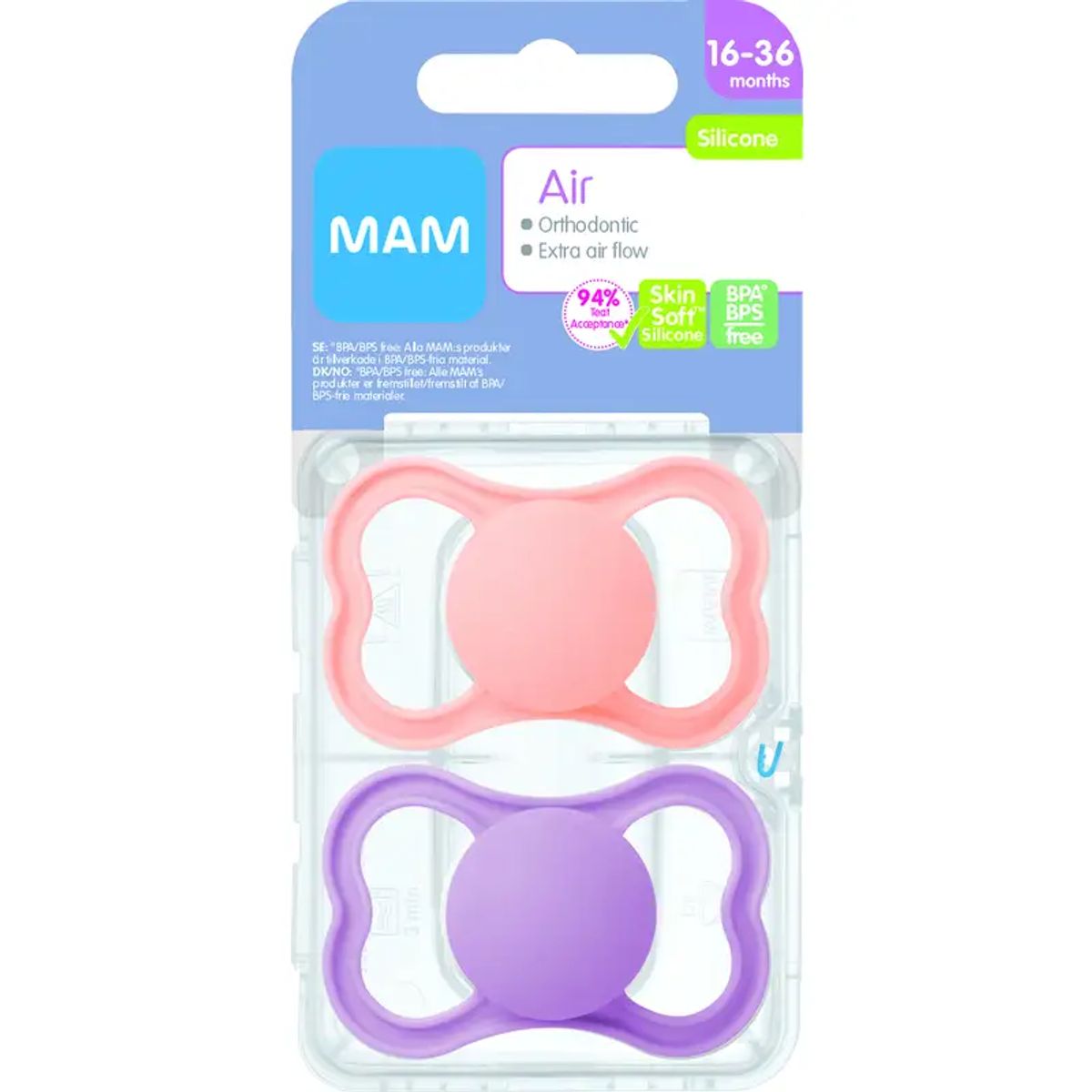 MAM Air Silicone Pink 16-36m