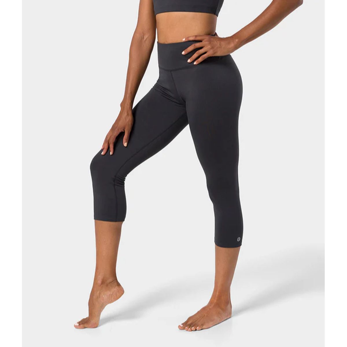 Manduka "Dhara" Capri Leggings, Phantom, Str M.