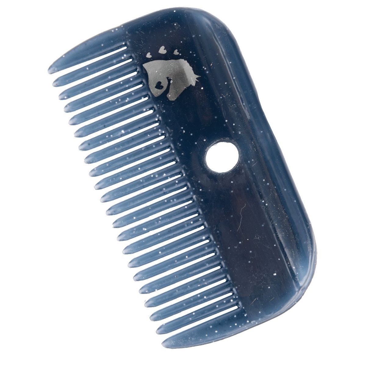 Mane comb Lucky Heart, night blue