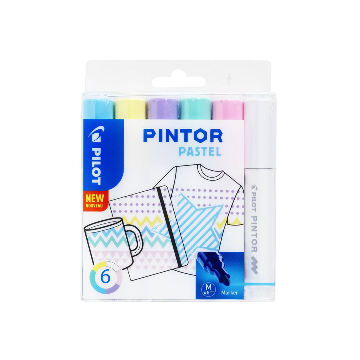 Marker Pilot Pintor Pastel Medium 6 ass