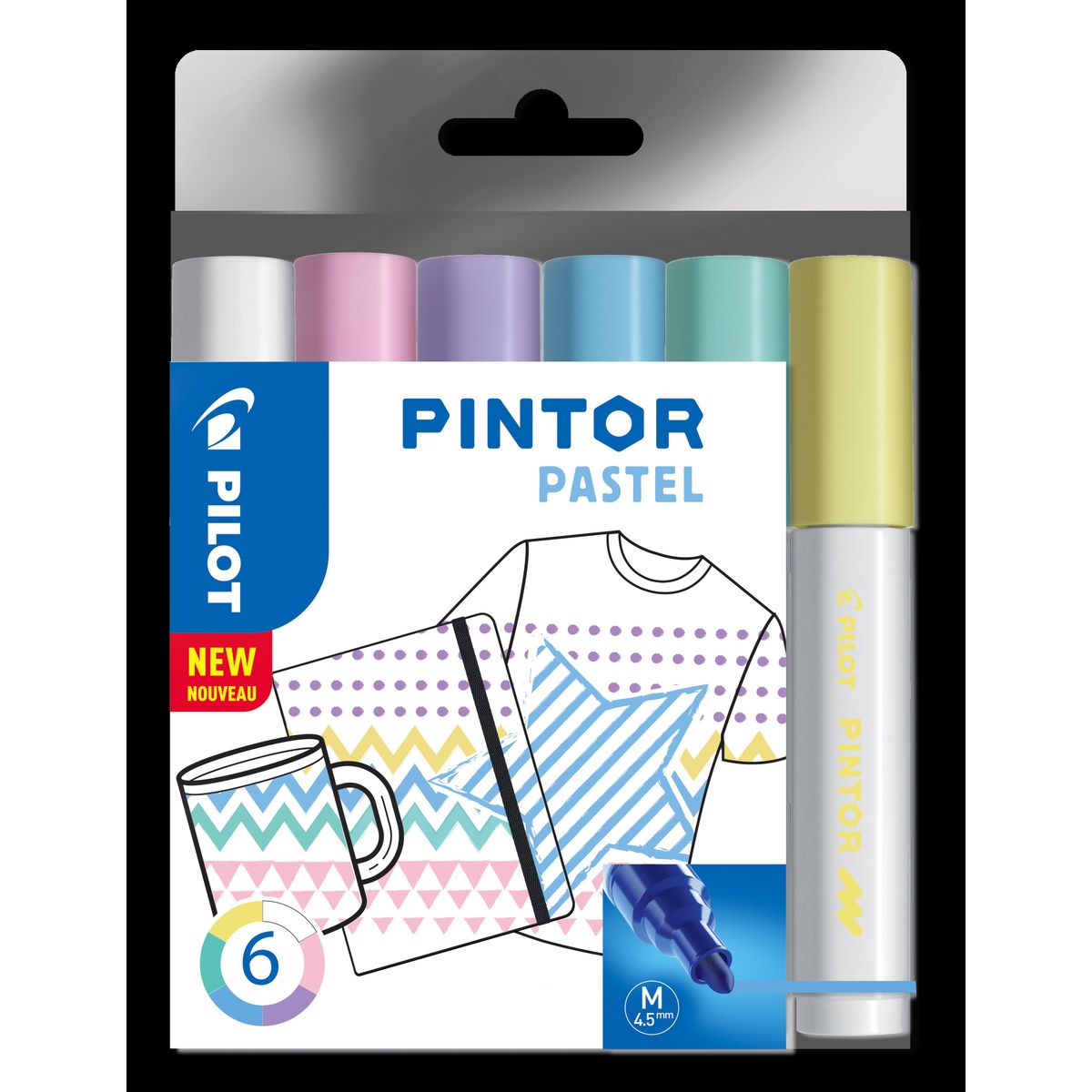 Marker Pintor Medium Pastel Mix 1,4 ass (6)