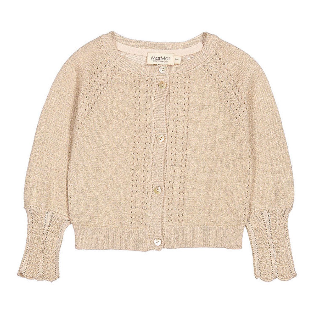 MarMar Cardigan - Strik - Tillie - Gold m. Glitter