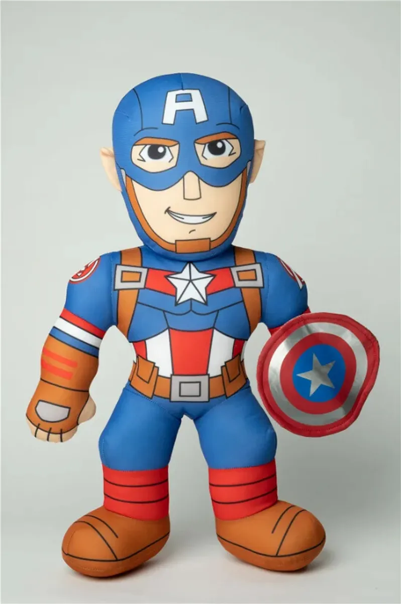 Marvel Bamse Med Lyd - Captain America - 20 Cm