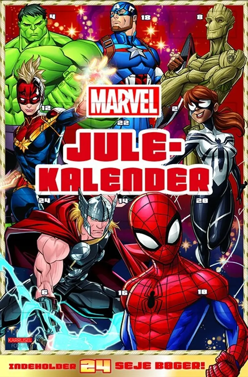 Marvel Julekalender Med 24 Bøger