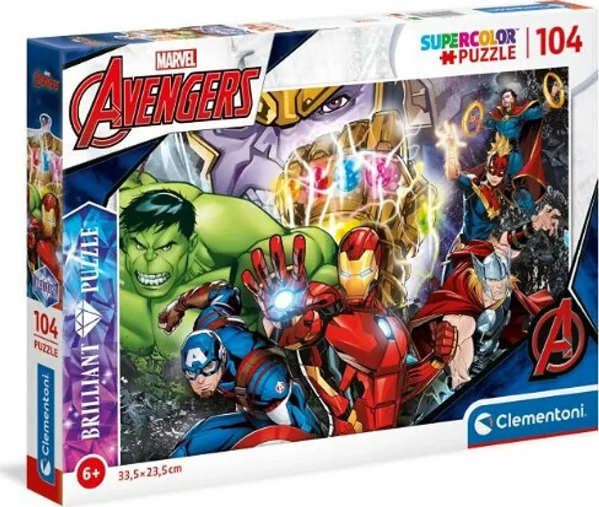 Marvel Puslespil - Avengers - Brilliant - 104 Brikker - Clementoni