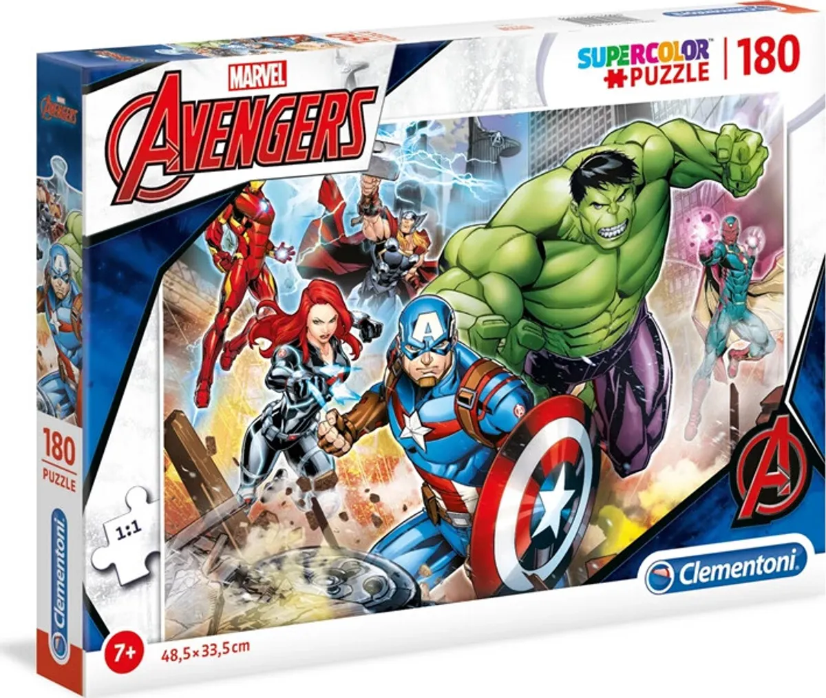 Marvel Puslespil - Avengers - Super Color - Clementoni - 180 Brikker