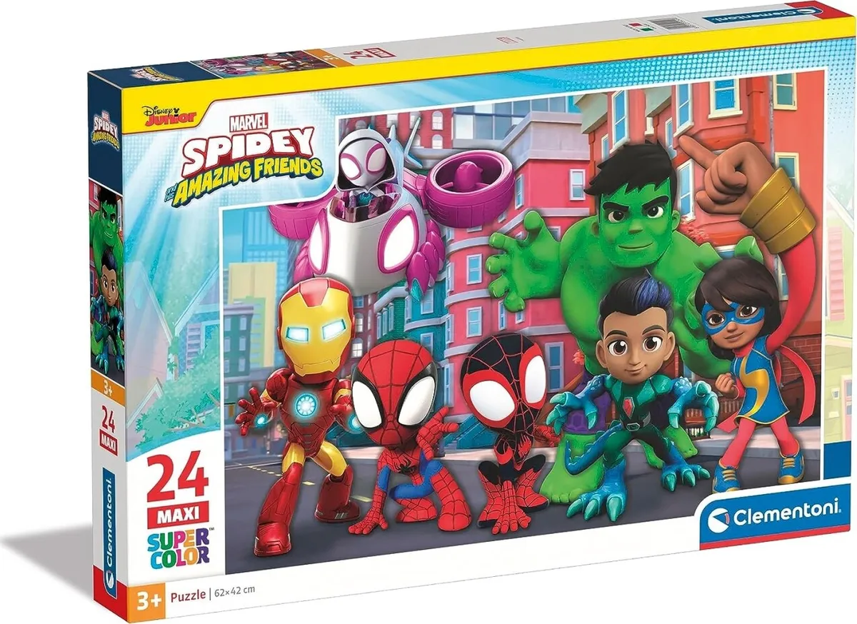 Marvel Puslespil - Spidey - Maxi Color - Clementoni - 24 Brikker