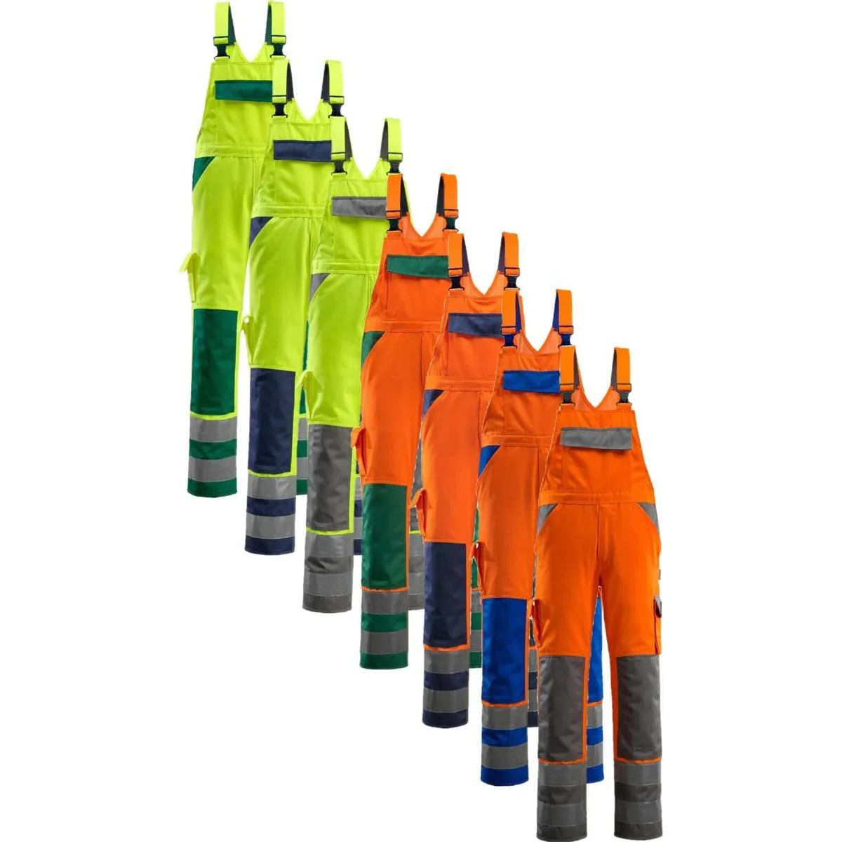 Mascot 07169-860 Safe compete Barras Overall med knælommer hi-vis orange/marine 76C48