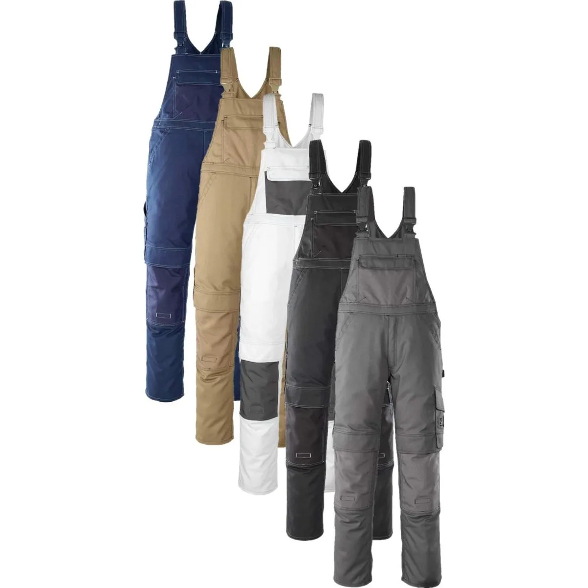 Mascot 08269-010 Hardwear Orense Overall med knælommer hvid 82C50