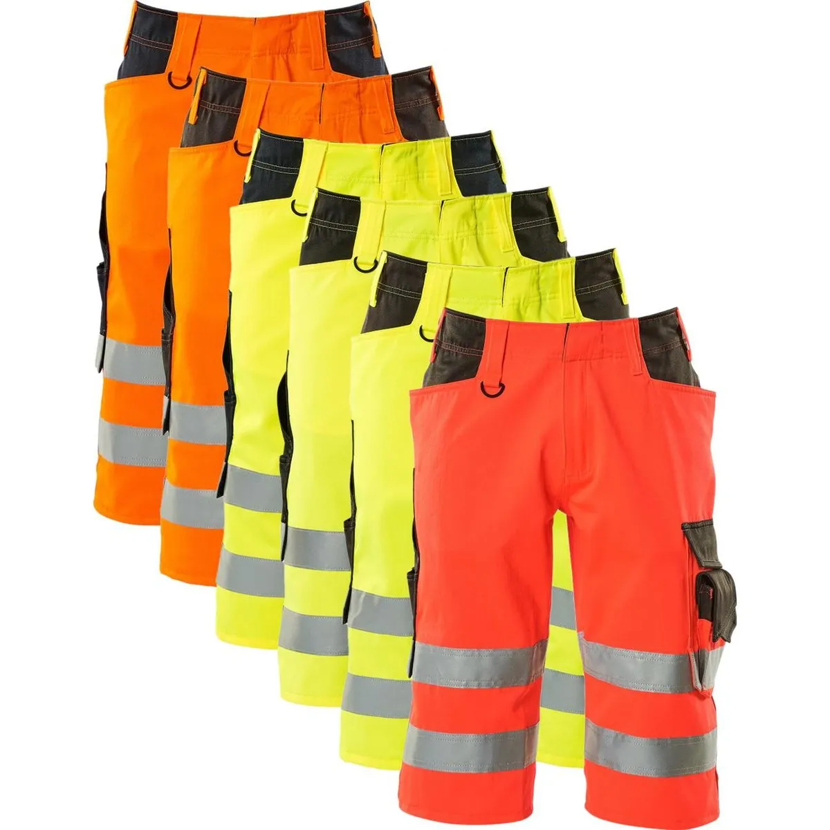 Mascot 15549-860 Safe supreme Luton Shorts, lange hi-vis gul/mørk marine C54