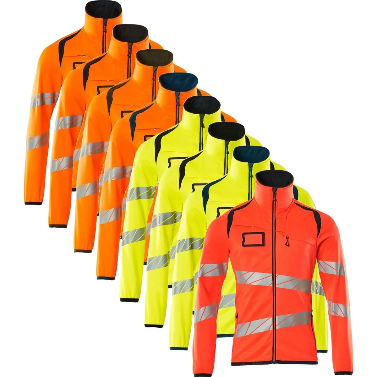 Mascot 19103-315 Accelerate safe Fleecetrøje med lynlås hi-vis gul/mørk marine M