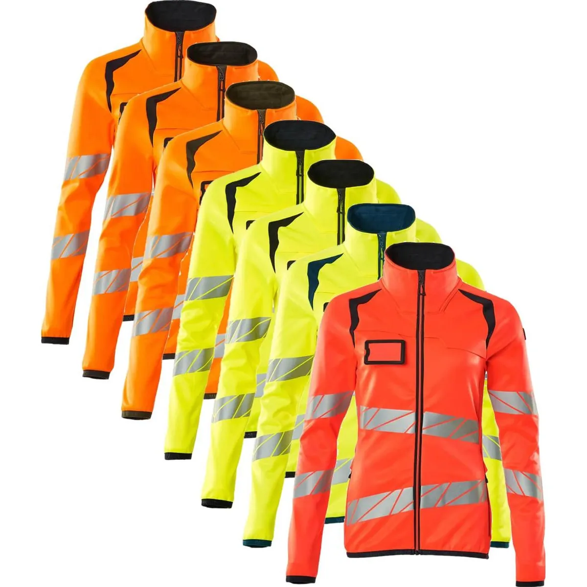 Mascot 19153-315 Accelerate safe Fleecetrøje med lynlås hi-vis gul/mørk marine 3XL