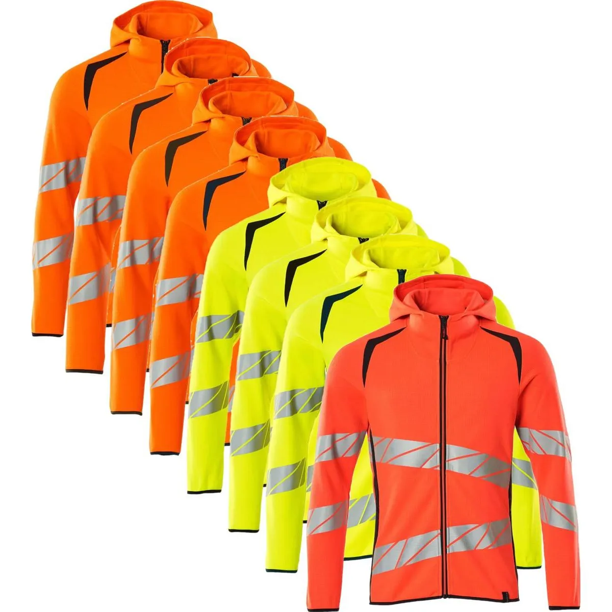 Mascot 19284-781 Accelerate safe Hættetrøje med lynlås hi-vis gul/sort 5XL