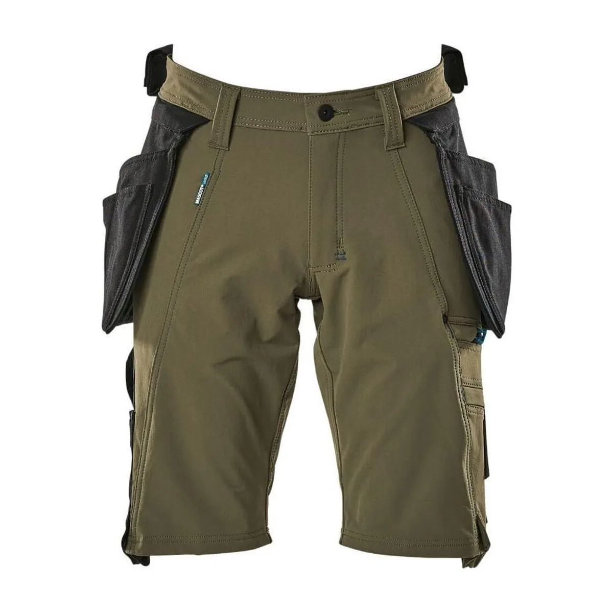 Mascot® Advanced Shorts, aftagelige hængelommer, Stretch, mosgrøn 17149-311