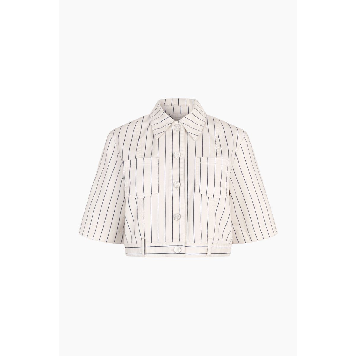 Masja Shirt - White Sand Pinstripe - Baum und Pferdgarten - Hvid XL