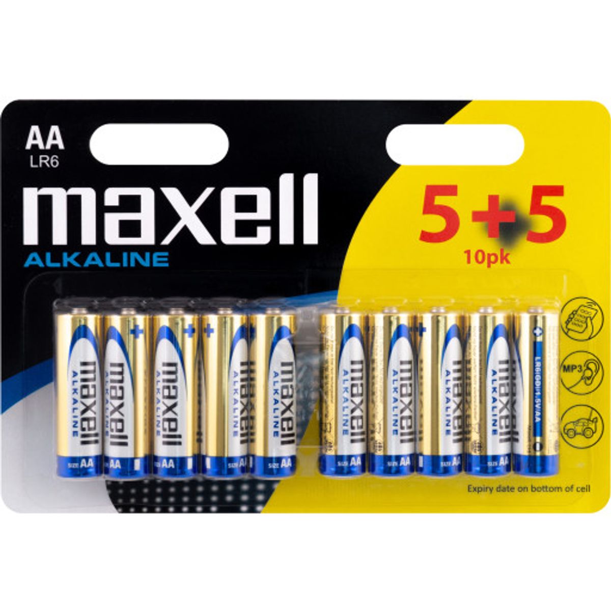 Maxell AA batterier, 10 stk.