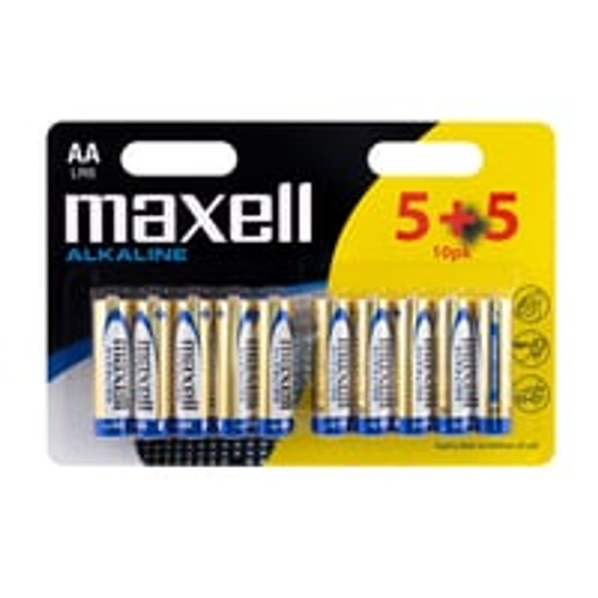 Maxell alkaline AA/LR06 batteri, 10 stk.