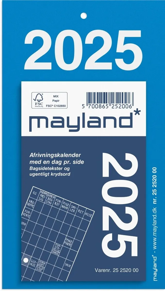 Mayland Afrivningskalender 2025