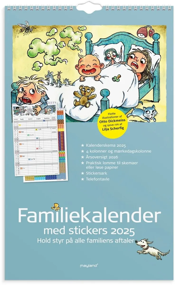 Mayland Familiekalender 2025 otto dickmeiss A3 4 personer