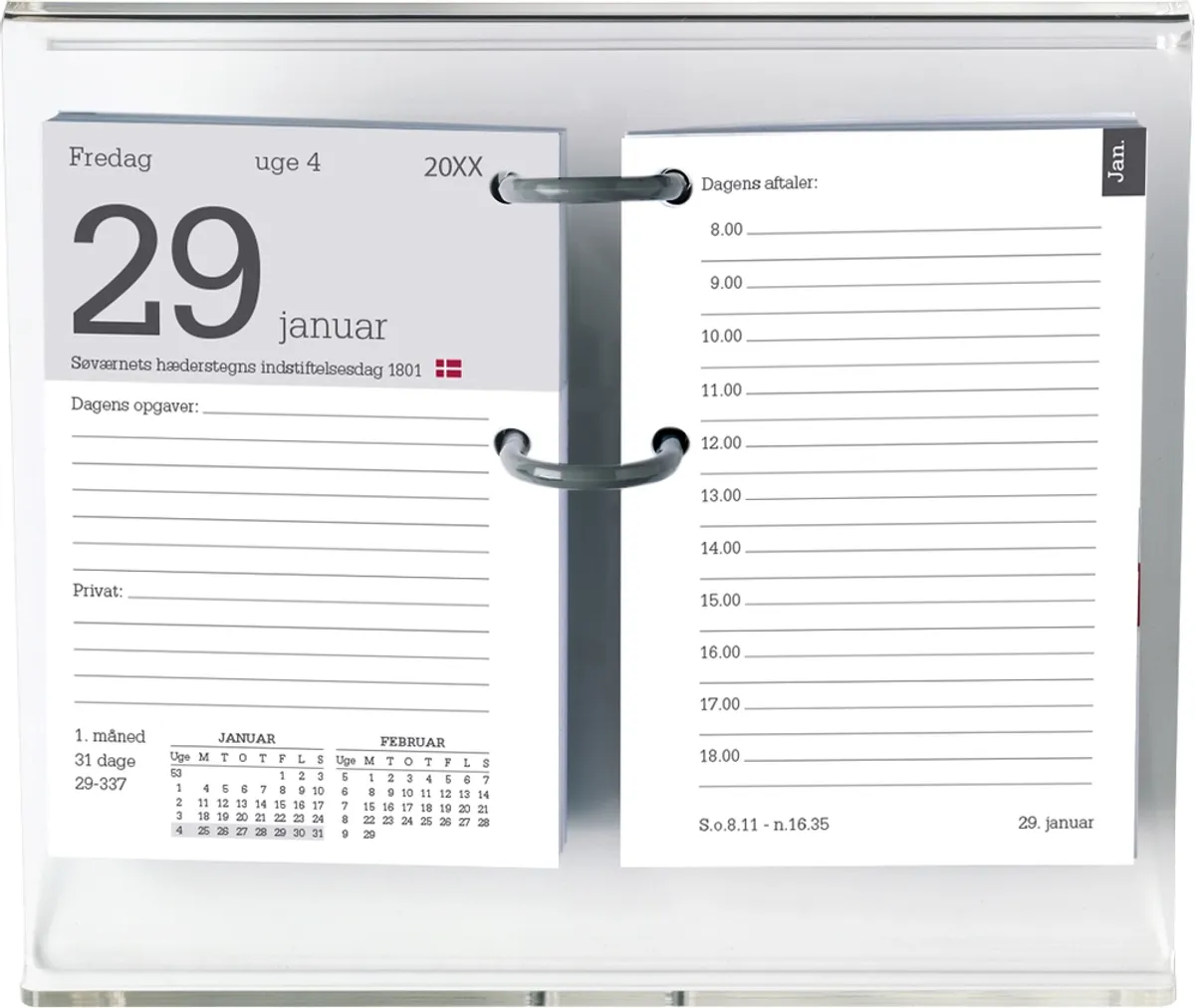 Mayland Kalender stativ akryl til 1400 00