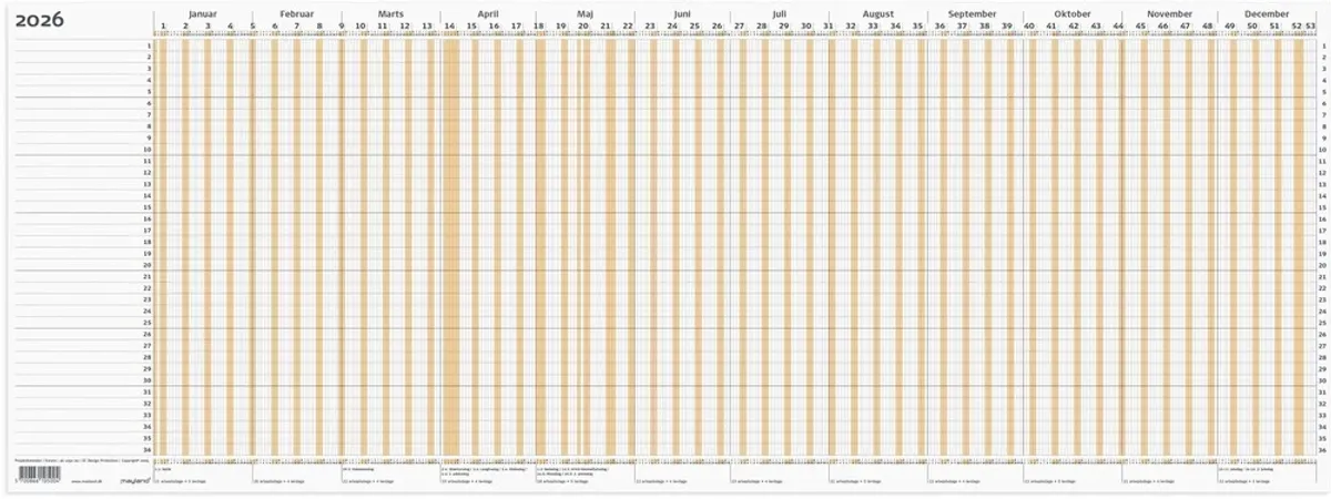 Mayland Projekt planner 2026 brun