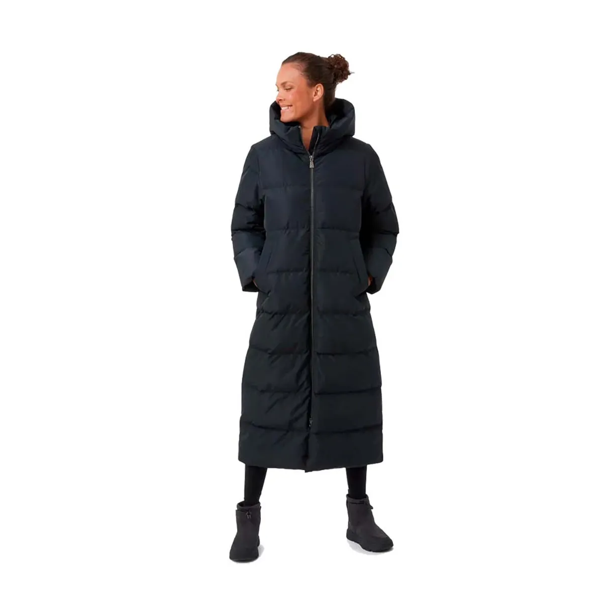 Mckinley Anna Purna Long Puffer Jakke Dame (Farve: Sort, Størrelse: 38)