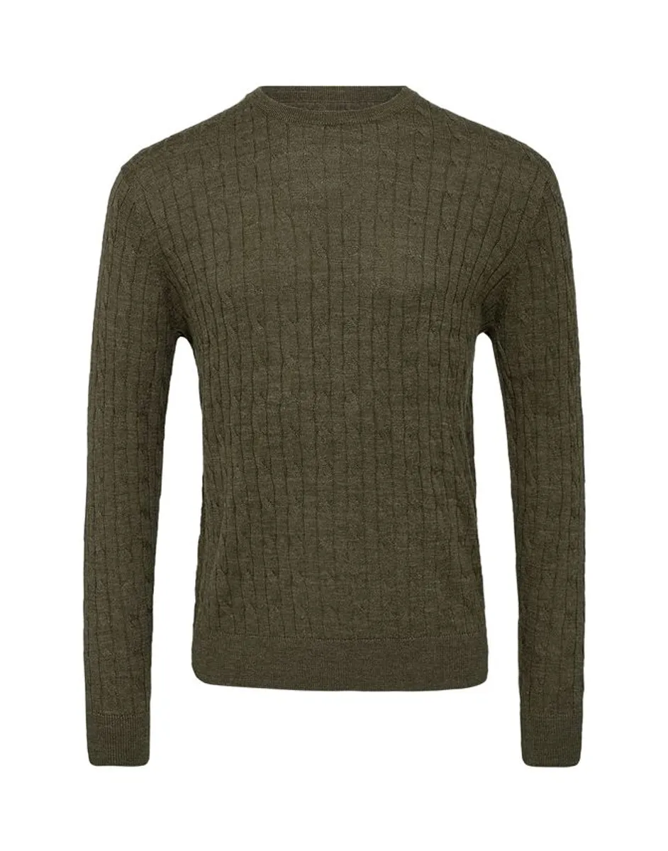 Mens merino o-neck modern fit