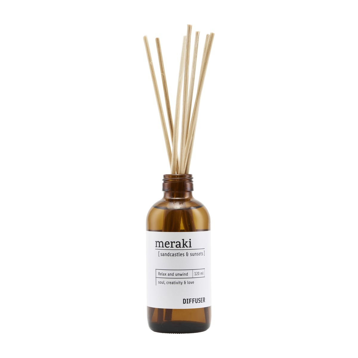 Meraki Duftfrisker m. 7 pinde, Sandcastles & sunsets, 120 ml.