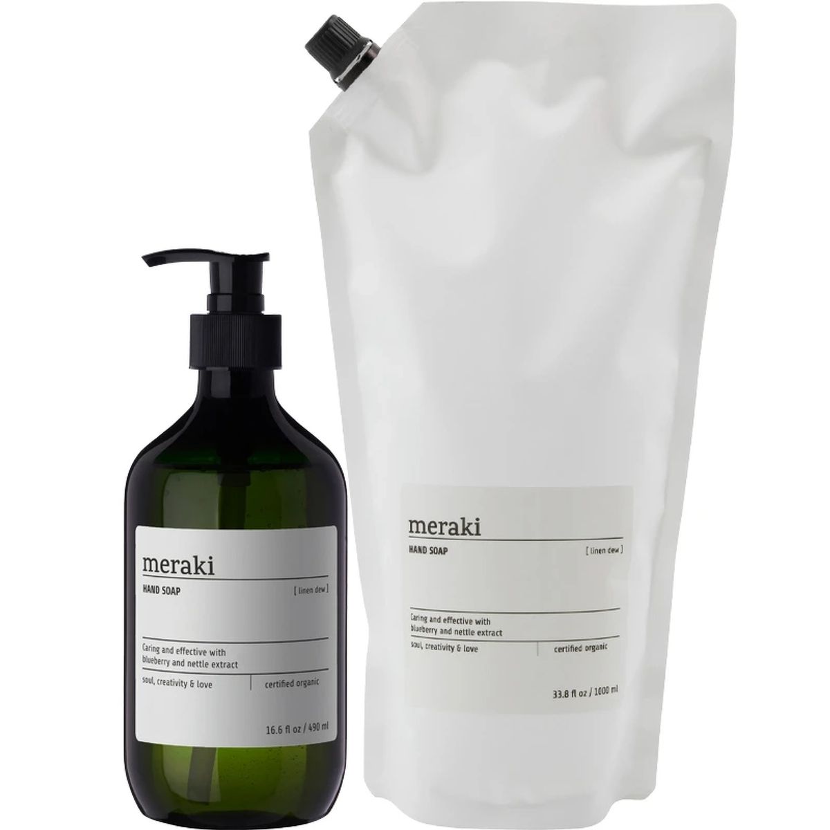 Meraki Hand Soap 490 ml + Refill 1000 ml - Linen Dew