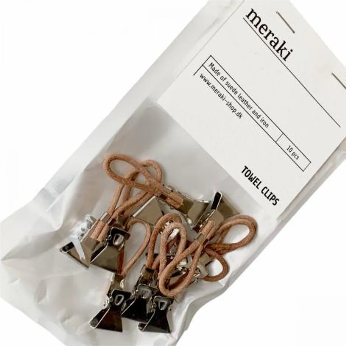 Meraki Leather Håndklædeclips, 10 Stks