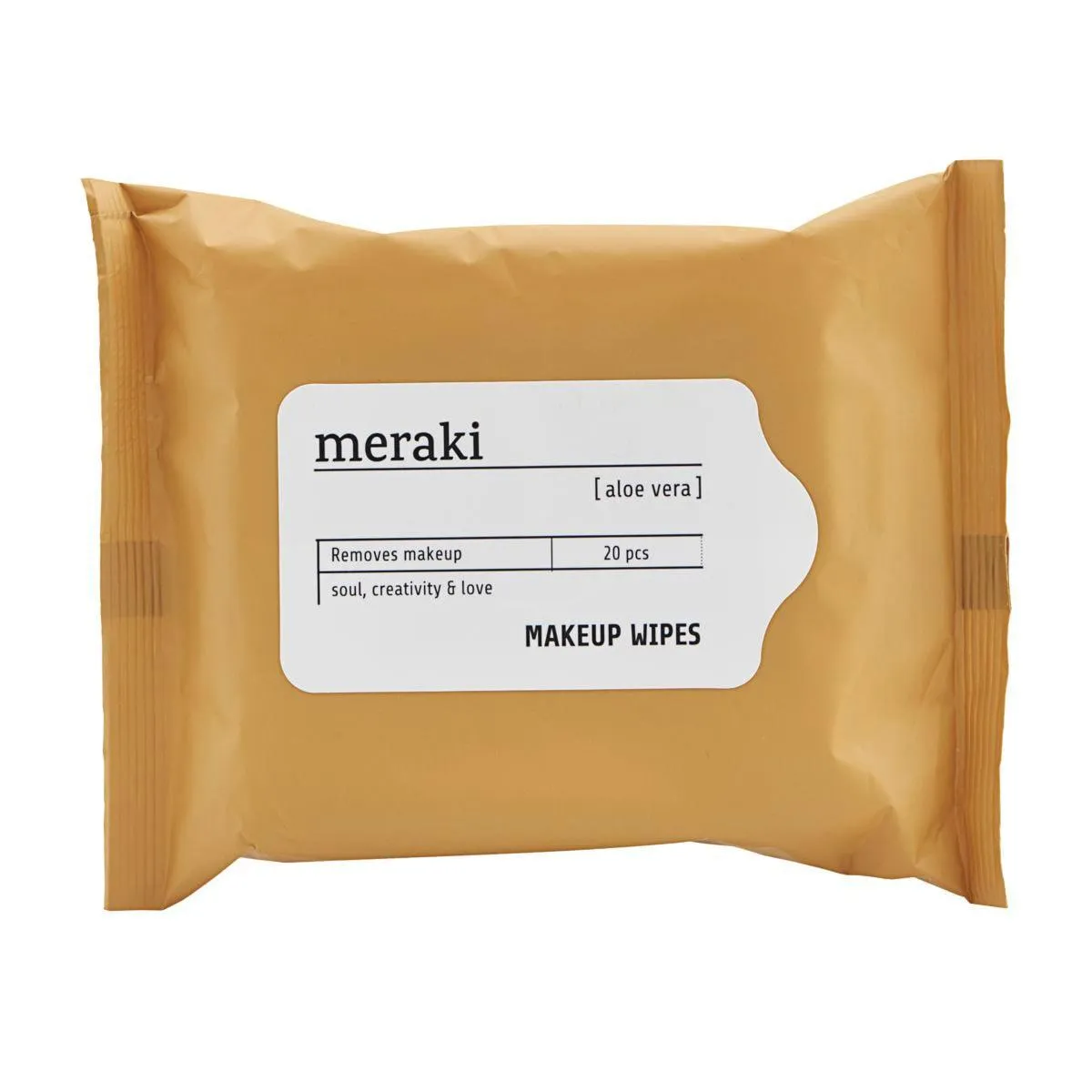 Meraki Makeup Fjerner Vådservietter, Aloe Vera, 20 Stks (udløbet 12/2021)