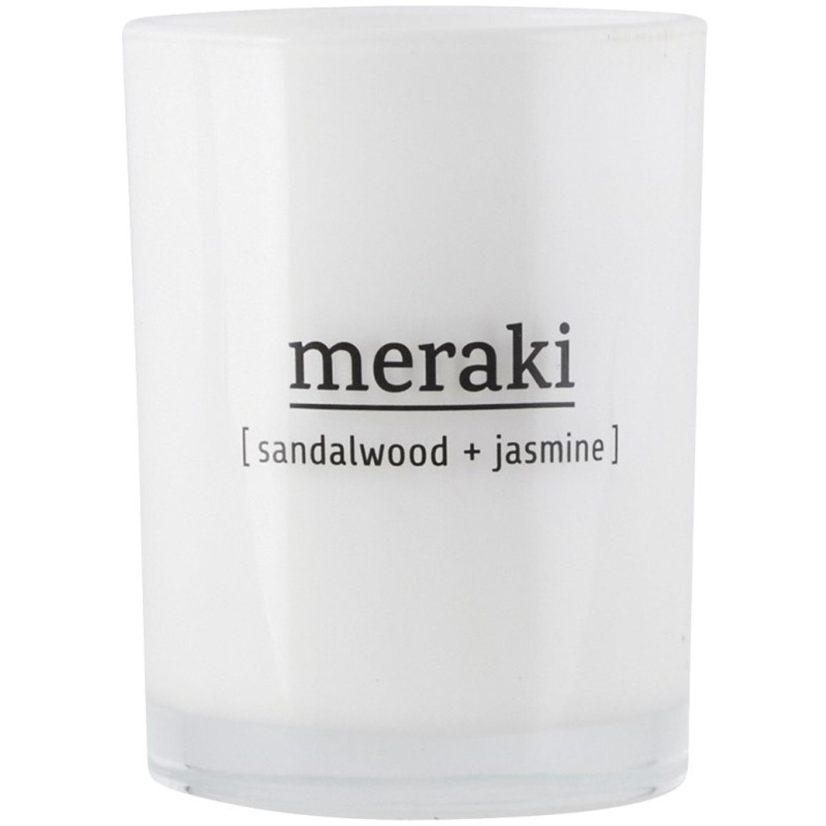 Meraki Scented Candle 8 x 10,5 cm - Sandelwood + Jasmine