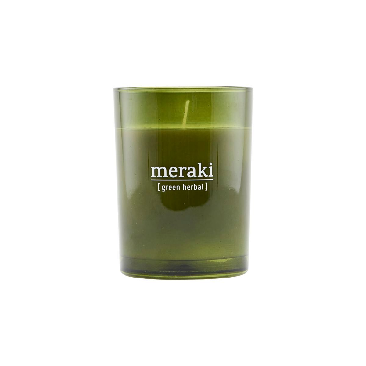 Meraki Scented Candle Green Herbal 8x10,5 cm.