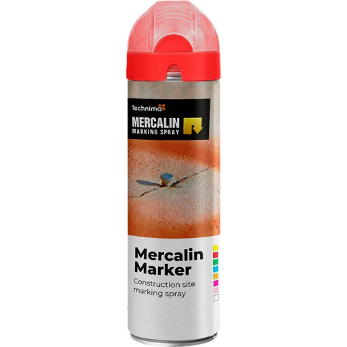 Mercalin markeringsspray - 500gr - floucerende rød