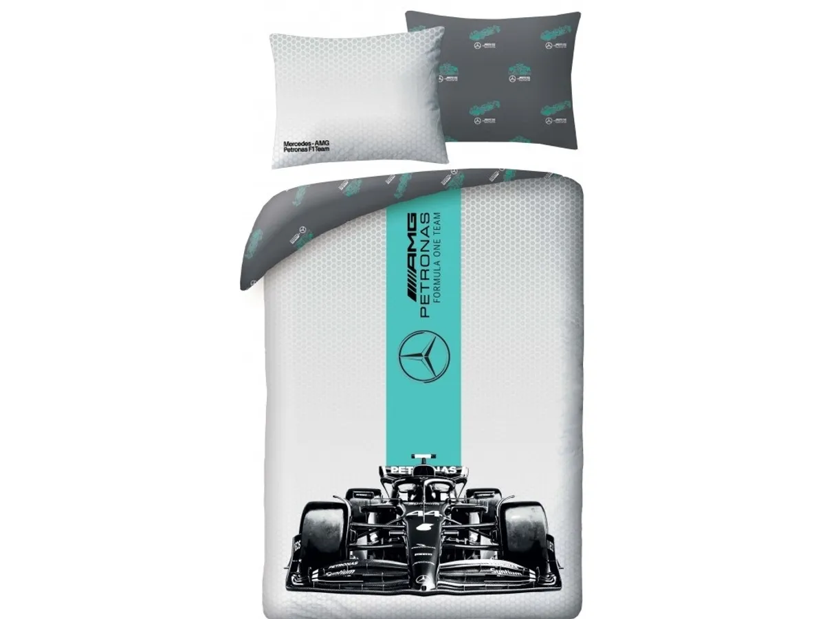 Mercedes Amg F1 Sengetøj 140 X 200 Cm - 100 Procent Bomuld