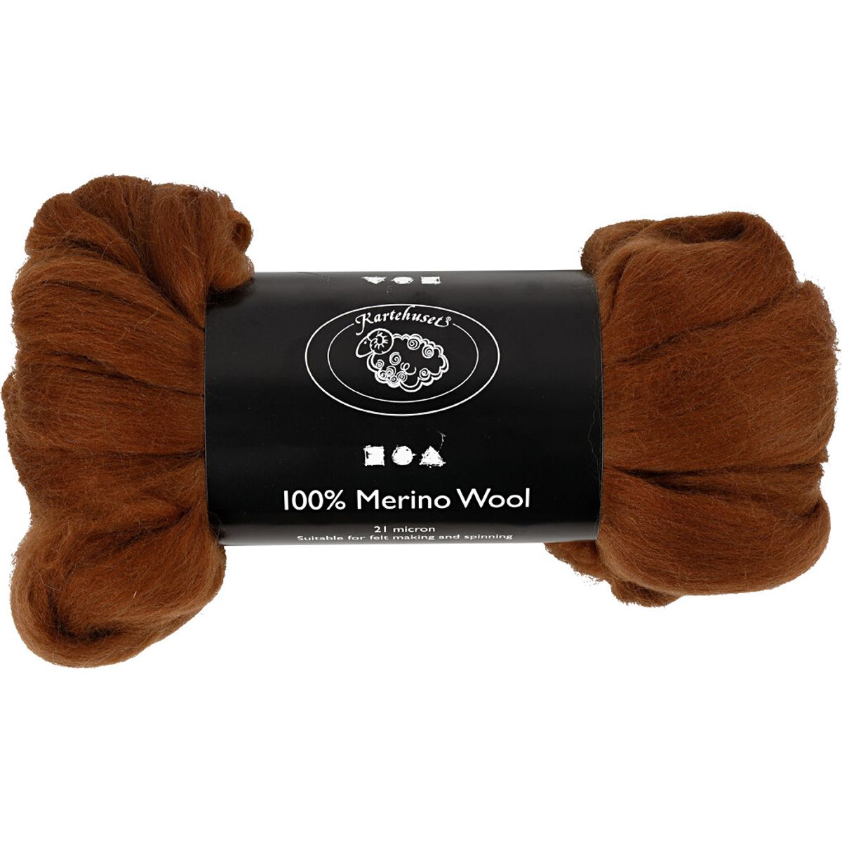 Merino Uld Garn - Tykkelse 21 My - Brun - 100 G