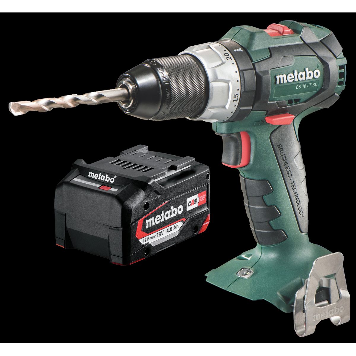 Metabo sampak: BS18 LT BL solo + batteri 18V/4,0Ah