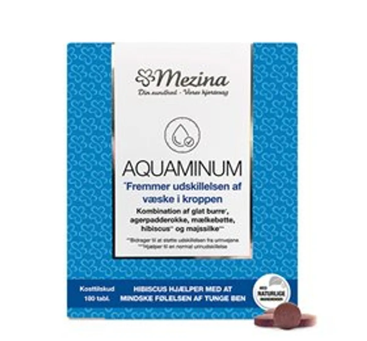 Mezina Aquaminum 180 tabletter - 2 for 618,-