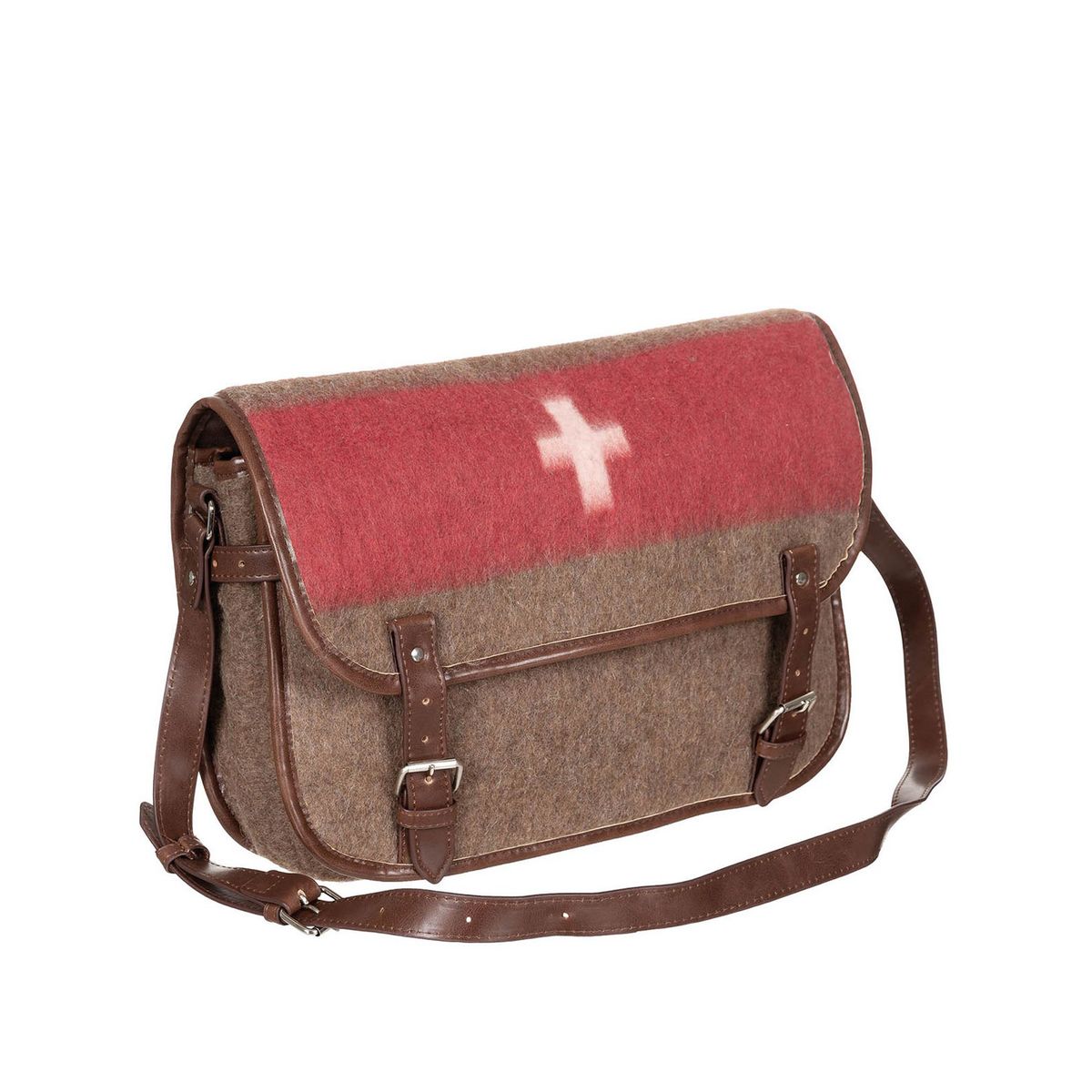 MFH Swiss Skuldertaske Brun