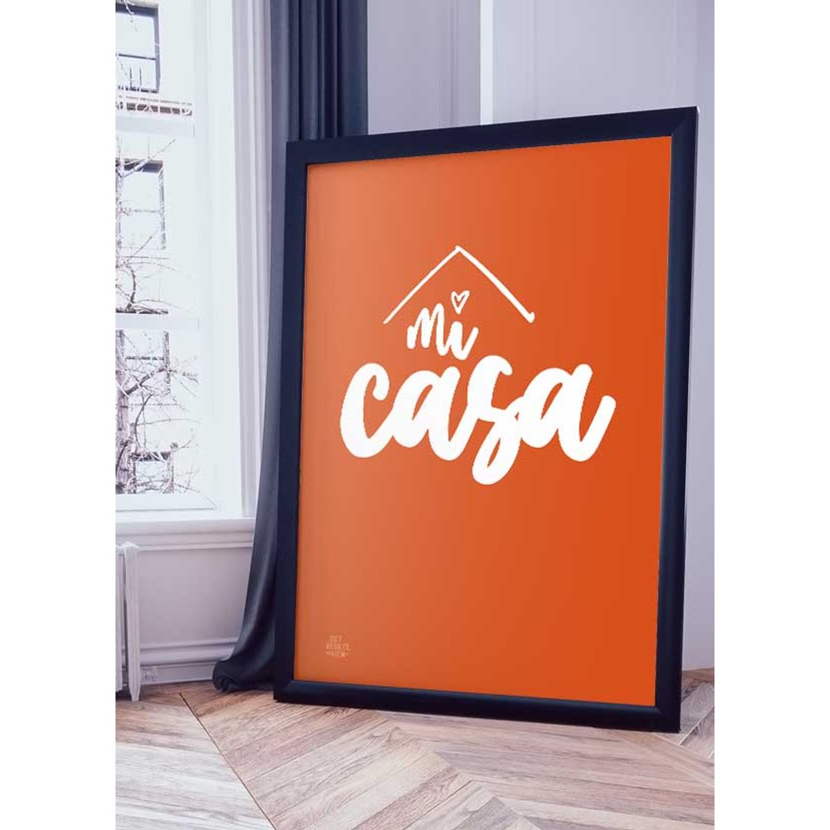 Mi casa-plakat (orange) - 50 x 70 cm - Kr. 279,-